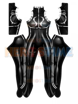 Черен костюм за cosplay, Чун Ли, Тъмни боди супергерой Zentai от Чунли, женски костюм от Ликра за момичета на Хелоуин