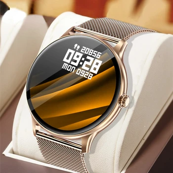 Нови модни мъжки и женски смарт часовници с Bluetooth-гривната за повикване, фитнес-часовник с сърдечния ритъм, Нови умни часовници за Android и iOS