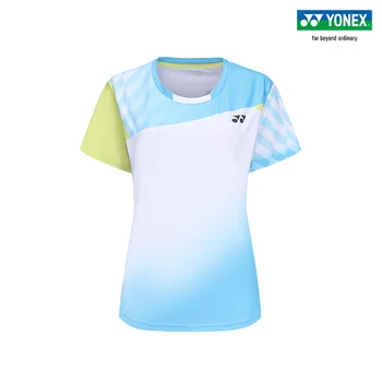 Спортна тениска, тенис облекло Yonex, бързосъхнеща майк за бадминтон с къс ръкав, мъжки дамски лятна 110093BCR