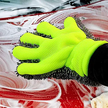 1 бр. ръкавици за автомивки от микрофибър, инструмент за почистване на автомобила, многофункционална четка за почистване на автомобил, ръкавици за миене на части