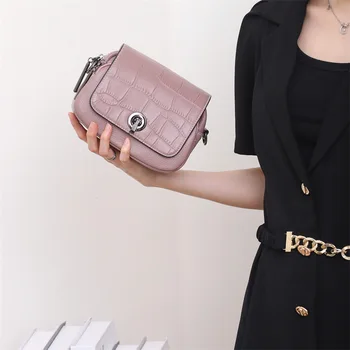 Нова класическа модерна универсална женска чанта през рамо от практична кожа с множество офиси
