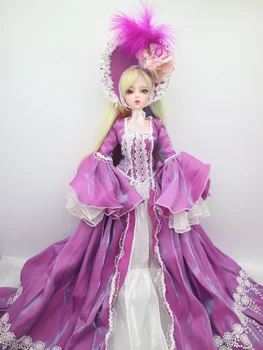 1/3 Шарнира кукли BJD движещ тялото кукли 58 см, пластмасови женски кукли за продажба с роклята