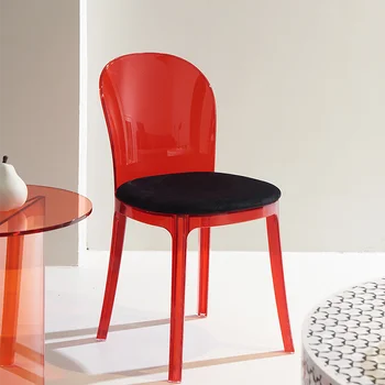 Акрилни минималистичные Трапезни столове За всекидневна с Висока Гардеробна, Офис Стол на открито, Компютърна Маса Sedie Sala Da Pranzo, Мебели за дома