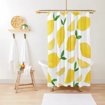 Нарязани + Добави завеса за душ с лимонов модел, завеса за баня и душ, забавна завеса за душ