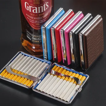 Портативна пластмасова кутия за цигари, влагоустойчив, отговарят на високи и устойчиви на натиск портсигар, с капацитет за 20 броя, дебели цигари