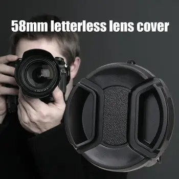 Държач на капачката на обектива на камерата, която е съвместима с всички обективи 58 мм, предпазва вашия обектив срещу драскотини и прах, аксесоари за фотоапарати