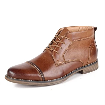 Мъжки обувки в английски стил, в стил ретро, 2023, Нови предмети, мъжки Кожени обувки дантела, бизнес офис обувки за официални срещи, Обувки GB18912