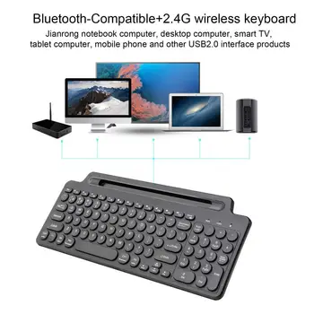 Компютърна клавиатура, универсална клавиатура за лаптоп, набор на текст, работещи на батерии, бърз отговор, Bluetooth-съвместима клавиатура за телефон 2,4 G