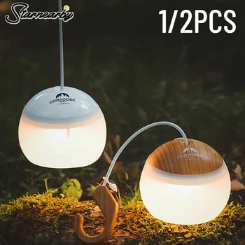 Мини-ретро лампа за къмпинг, USB Акумулаторна лека нощ, Подвесная лампа за палатка, работещи на батерии, настолна лампа за аварийно лампи на открито