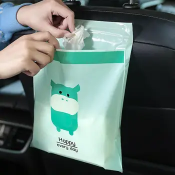 Полезен самоклеящийся, устойчив на разкъсване, чанта е за еднократна употреба за почистване от повръщане, авто торба за боклук без остатък, торба за боклук за пътуване