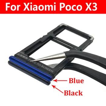 Притежателят на тавата за SIM карта за Xiaomi Poco X3 Жак адаптер NFC резервни Части за ремонт на