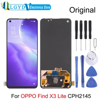 Оригинални LCD дисплей и цифров преобразувател в пълно сглобяване на OPPO Find X3 Lite CPH2145