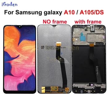 За Samsung Galaxy A10 LCD дигитайзер, A105/DS A105F A105FD A105M Дисплей Сензорен Екран с рамка Дигитайзер за Samsung A10 lcd