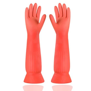 Гумени ръкавици за почистване без латекс, стегнати домакински ръкавици за миене на съдове, домакинска работа, кухня