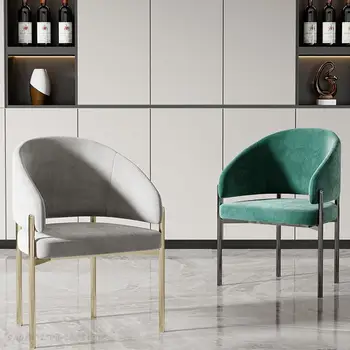 Дизайнерски европейските трапезни столове Nordic Luxery Златни Крака на Облегалката места за хранене столове Подлакътник Висококачествени Декорация Mobili Per La Casa