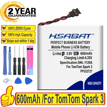 100% Оригинална батерия HSABAT 600 ма WT-TTS3 за TomTom Spark 3 PP332727