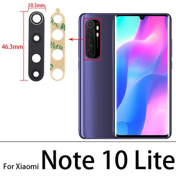20 бр/лот, Стъклен Обектив на Задната камера За Xiaomi Mi Note 10 Pro/Note 10 Lite/Mi 10T Pro 11 Lite Със Защитен стикер
