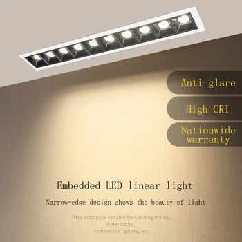 Високо качество, 10 W/20 W/30 W, 110 ~ 240v led Spot Лампа линейна лампа бар творчески линеен дълъг коридор дневна-Вградени Лампа