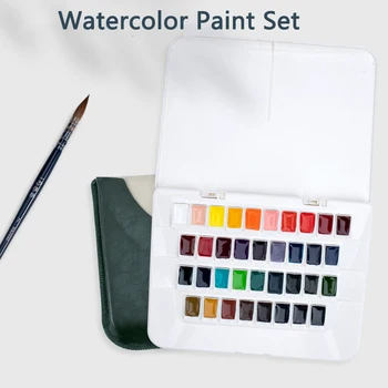 Набор от акварельных бои 12/24/36 цветове, висококачествени акварел пигмент за художествени материали