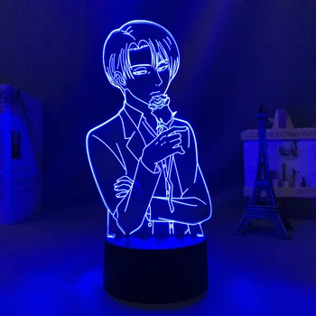 Аниме Фигурка Led нощна светлина Манга Атака на Титаните за детска спалня Декор Лампа Kawaii Room Decor Light
