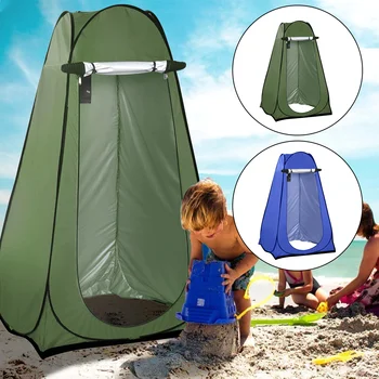 Осветляющая туристическа палатка за пътуване 190*118*118 см, Тоалетна с душ палатка 190T, плажна палатка, Една палатка, Палатки за нощуване на открито