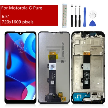 За Motorola Moto G чист LCD сензорен дисплей, дигитайзер, сглобени с рамка, резервни части за ремонт на дисплея XT-2163-4