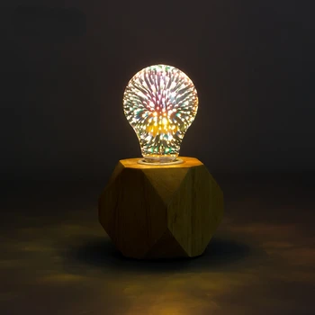 3D Фойерверки Крушка Декорация на дома, Фестивална атмосфера Цветна крушка стъклена топка бар лампа