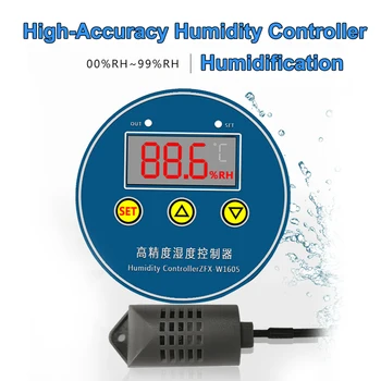 Цифров контролер влажност ZFX-W1605, интелигентен превключвател за контрол на влажност, регулатор на влажност, влагомер