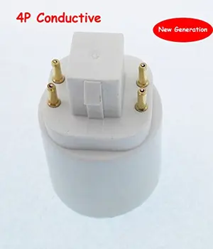 Конвертор цокъл на лампата Gx24q в E26, 4-пинов конектор 15,5 мм, адаптер gx24q в E26, Конвертор на притежателя на лампи