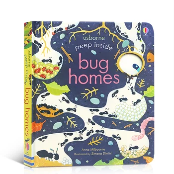 Загляни в дома си с насекоми, английски Уроци 3D книги с картинки, детски научно-популярни книги за насекоми