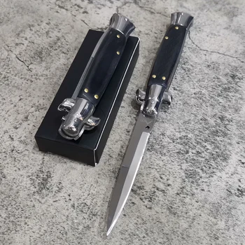 Висококачествен Сгъваем нож с дамасским модел, сгъваеми ножове за къмпинг, ловен нож за нарязване на плодове, уличен инструмент EDC с кобур