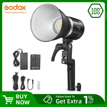 Godox ML30 ML30BI led лампа с мощност 40 W, безшумен режим, преносима настройка на яркостта, поддръжка, Li-ion с захранването с променлив ток, външен led лампа