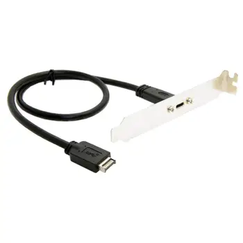 Жак CYSM Xiwai USB 3.1 на предния панел за свързване на кабел-удължител Type-C 40 см с Винт
