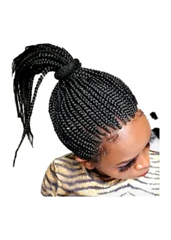 Перука с африканската оплеткой, европейски и американски перука, женски къса коса, еластична превръзка на окото на главата, от синтетични влакна, перука с оплеткой под формата на кутии