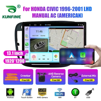 13,1-инчов Автомобилен Радиоприемник За HONDA CIVIC 1996-2001 LHD AC Кола DVD GPS Навигация Стерео Carplay 2 Din Централна Мултимедиен Android Auto