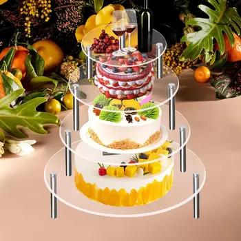 1 Комплект Страхотна поставка за торта, Акрилна Поставка за торта с кръгла форма, Декоративна поставка за торта за рожден Ден за момчета и момичета