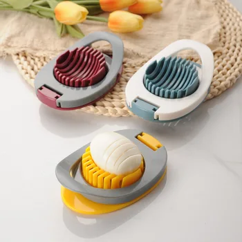 Пластмасов кухненски Приспособление за Рязане на Яйца, от стоманена тел, Машина за Яйца, Червено/Синьо/Жълто