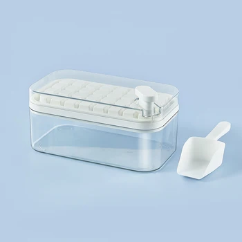 Пластмасова тава за Кубчета Лед С капак, Универсален Шаблон За Приготвяне на Бебешка Храна За Торта-Сладолед