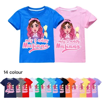 Детска риза от 2 до 16 години, Новост 2022 година, тениски с 3D принтом Исун Pastelitos с Анимационни герои, Тениски За момиче, Тениски с къс ръкав, Детски дрехи