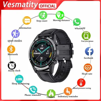 Смарт часовници Vesmatity I9, монитор на сърдечната честота, кислород в кръвта, водоустойчив, Bluetooth, Музикален спортен тракер за Android, IOS, Лидер на продажбите