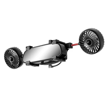Авто фен Универсален двухголовочный USB авто електрически вентилатор Автомобилни аксесоари