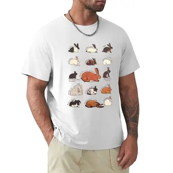 Тениска с изображение на зайци, риза с домашен любимец принтом за момчета, спортни ризи, реколта дрехи, блуза, плътно прилепнали тениски за мъже