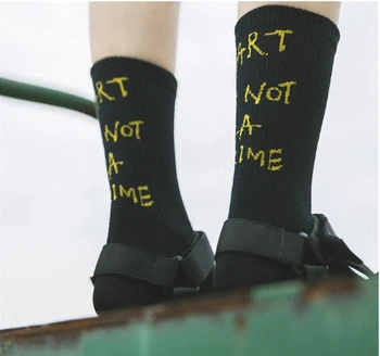 gtglad 2017 Есенни Чорапи-тръба Harajuku letters Чорапи стил ежедневни Прости стандарт тенденции памук, смес Harajuku унисекс чорапи