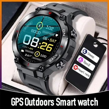 Новите смарт часовници с GPS позициониране, военни, спорт на открито, фитнес, сверхдлинные умен часовник в режим на готовност, мъжки часовник за плуване 5ATM за Xiaomi