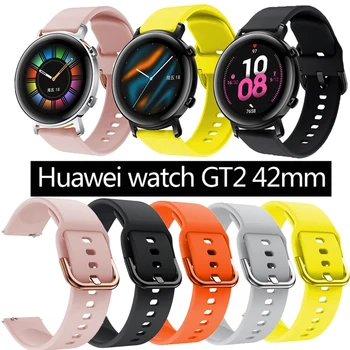 силиконов каишка 20 мм за Samsung Galaxy Watch active2 за Xiaomi amazfit gtr 42 мм Huawei watch GT2 GT 2 42 мм За amazfit GTS